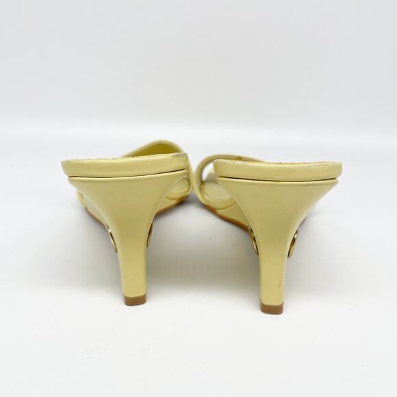 Jeffrey Campbell Women's Yellow Square Toe Mule Heels Size 7 - Picture 4 of 15